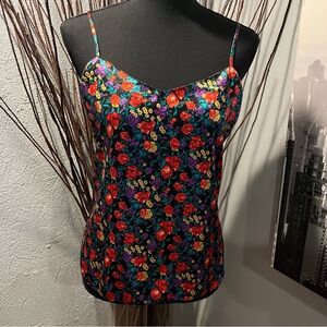 🍒FLORAL PRINT CAMISOLE TANK TOP SIZE LARGE🍒